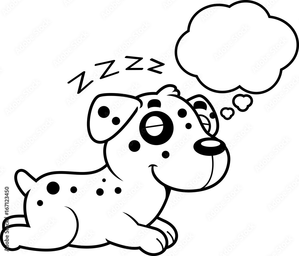 Cartoon Dalmatian Dreaming Cartoon Dalmatian Dreaming
