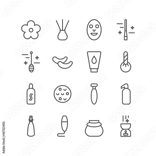 Spa icons set.
