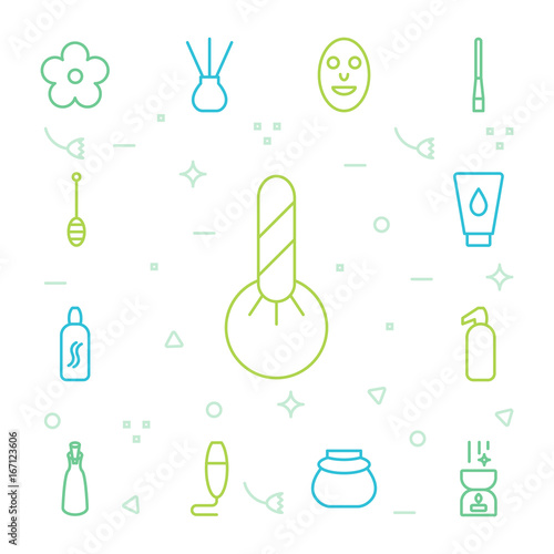 Spa icons set