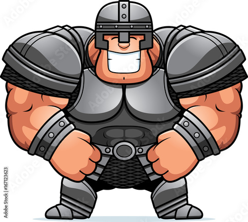 Smiling Cartoon Warrior