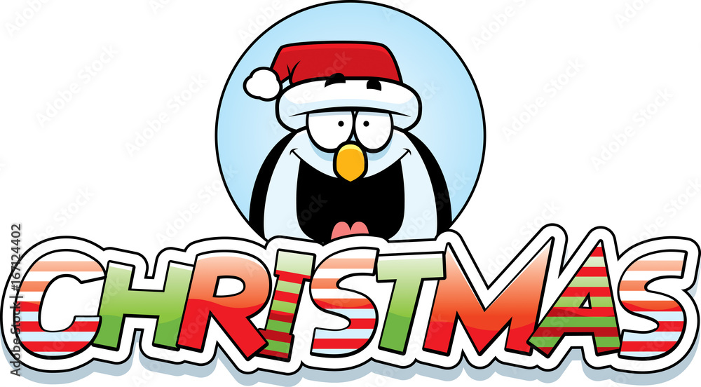 Cartoon Penguin Christmas Graphic Cartoon Penguin Christmas Graphic