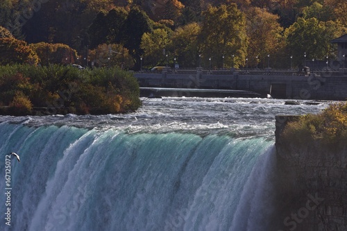 Beautiful image with amazing powerful Niagara waterfall