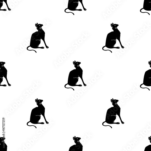 Siamese icon in black style isolated on white background. Cat breeds symbol stock vector illustration.