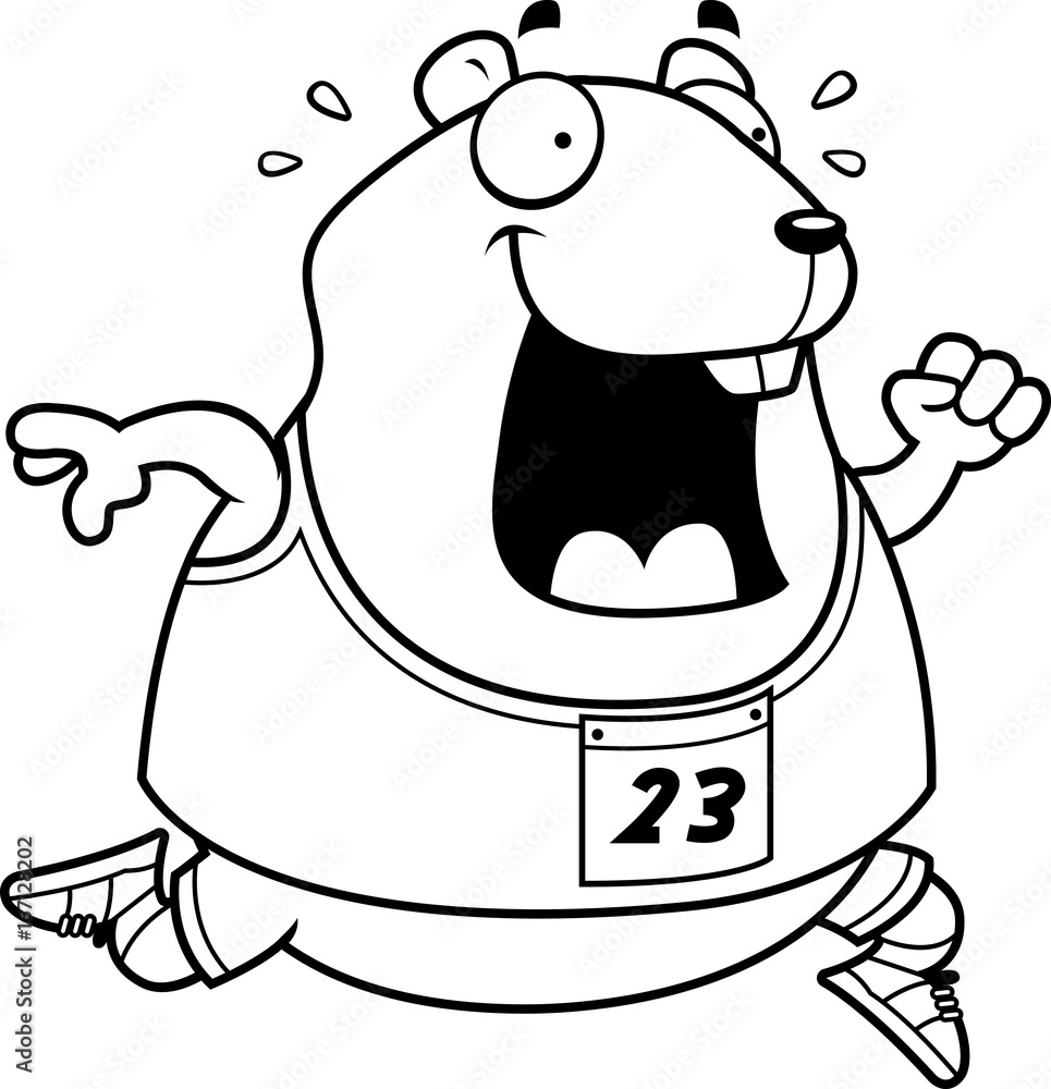 Cartoon Hamster Running Race Cartoon Hamster Running Race