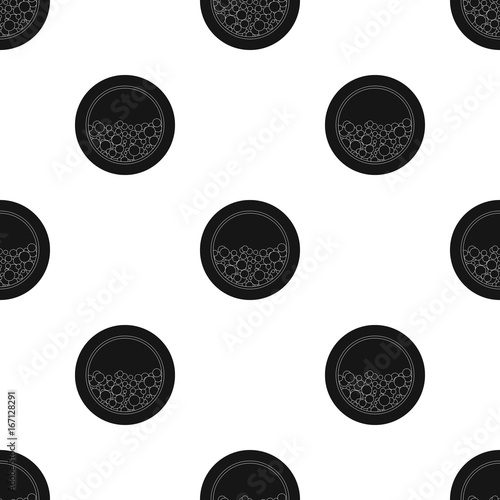 Washing mashine icon in black style isolated on white background. Cleaning symbol stock vector illustration.