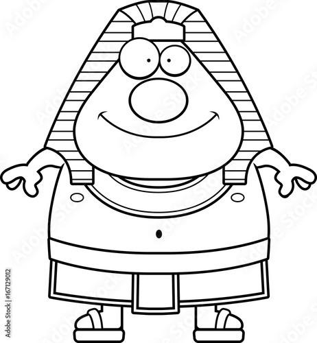 Happy Cartoon Egyptian Pharaoh