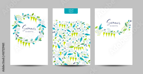 Wallpaper Mural Flowers and herbs vector background Torontodigital.ca