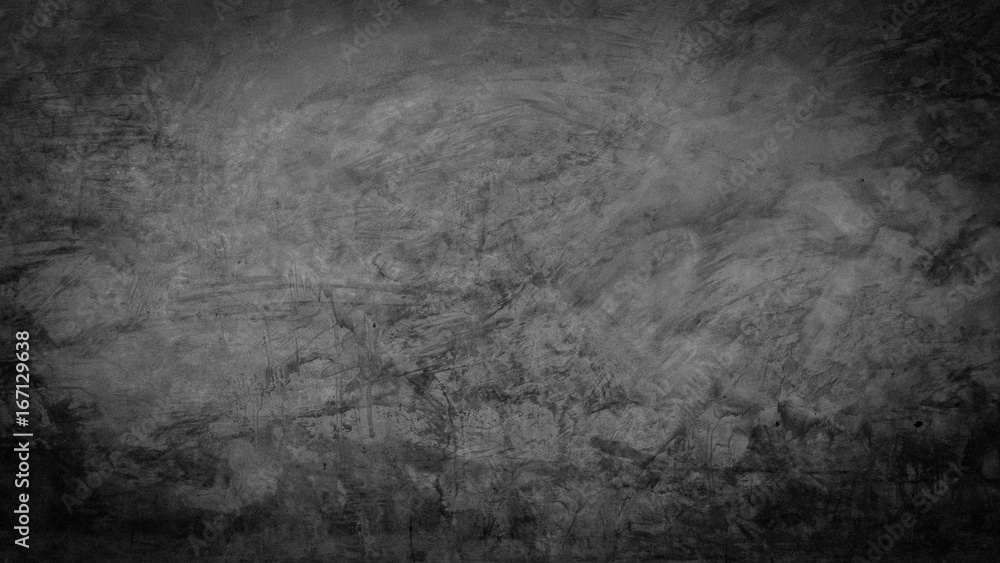 Fototapeta premium Grunge grainy dark concrete cement wall background.