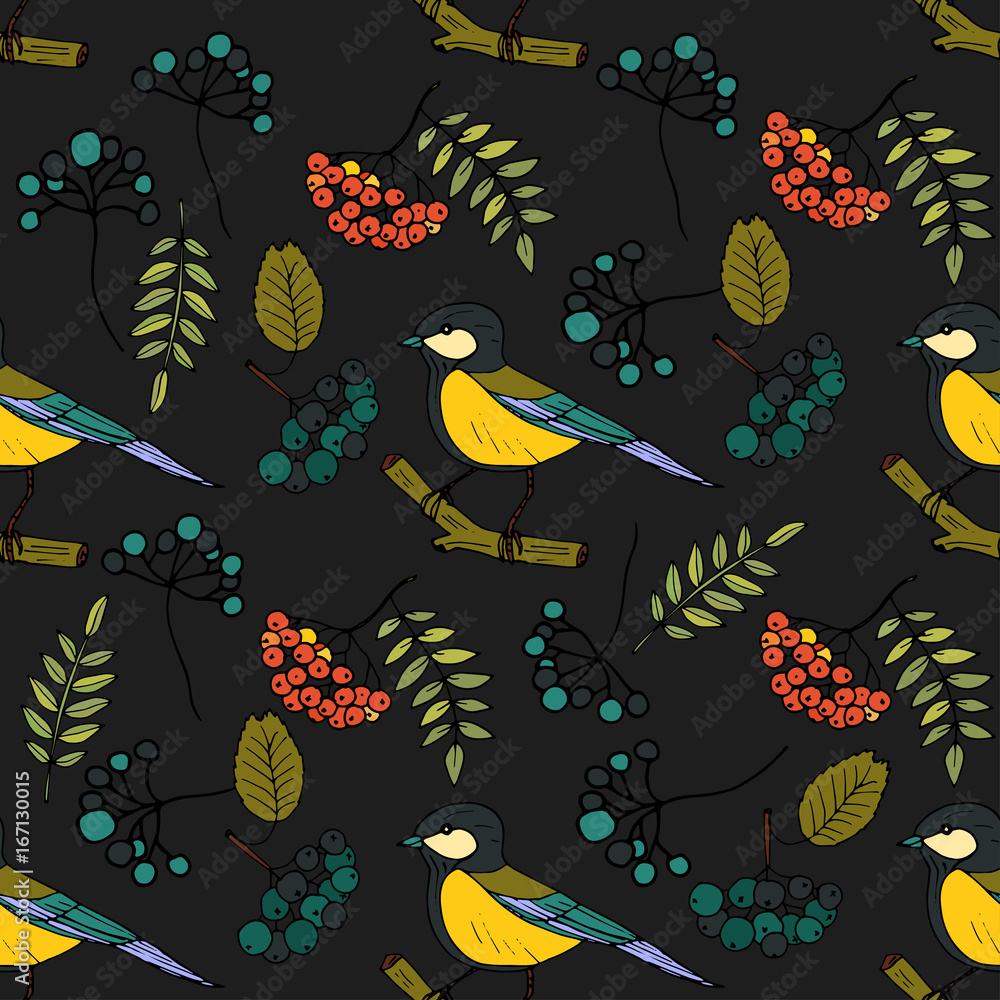 Obraz premium Autumn seamless vector pattern.