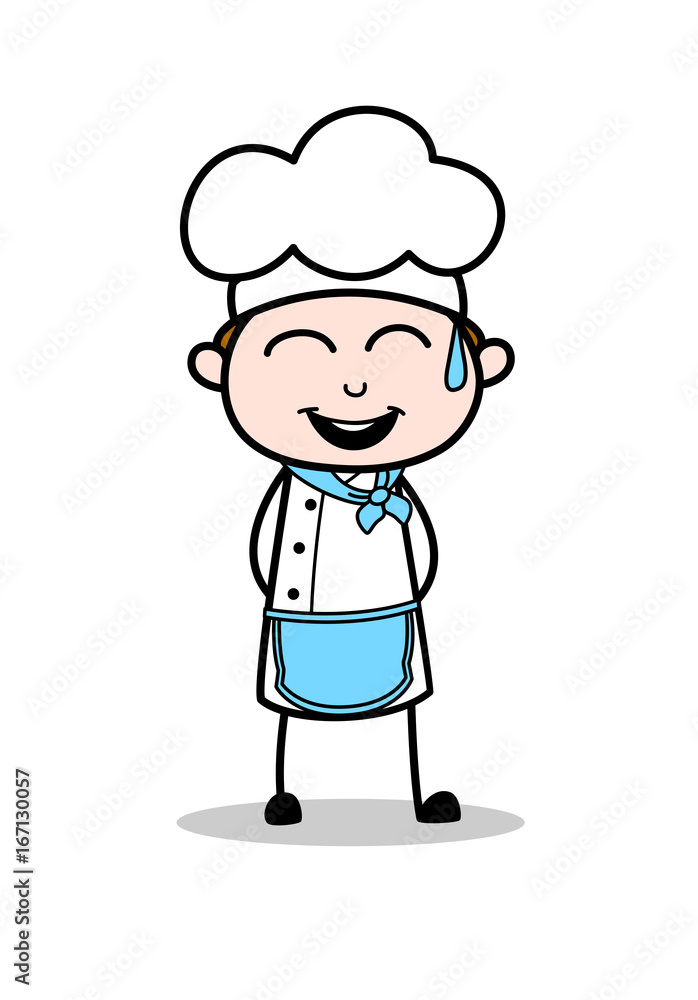 Cartoon Chef Cheerful Smile Vector Illustration Cartoon Chef Cheerful Smile Vector Illustration