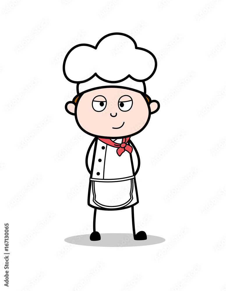 Cartoon Innocent Chef Expression Vector Illustration Cartoon Innocent Chef Expression Vector Illustration