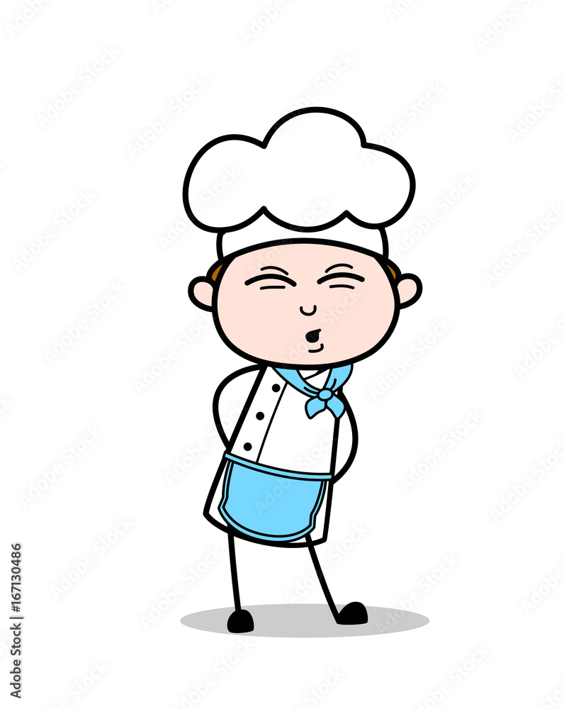 Cartoon Chef Funny Pose Vector Illustration Cartoon Chef Funny Pose Vector Illustration