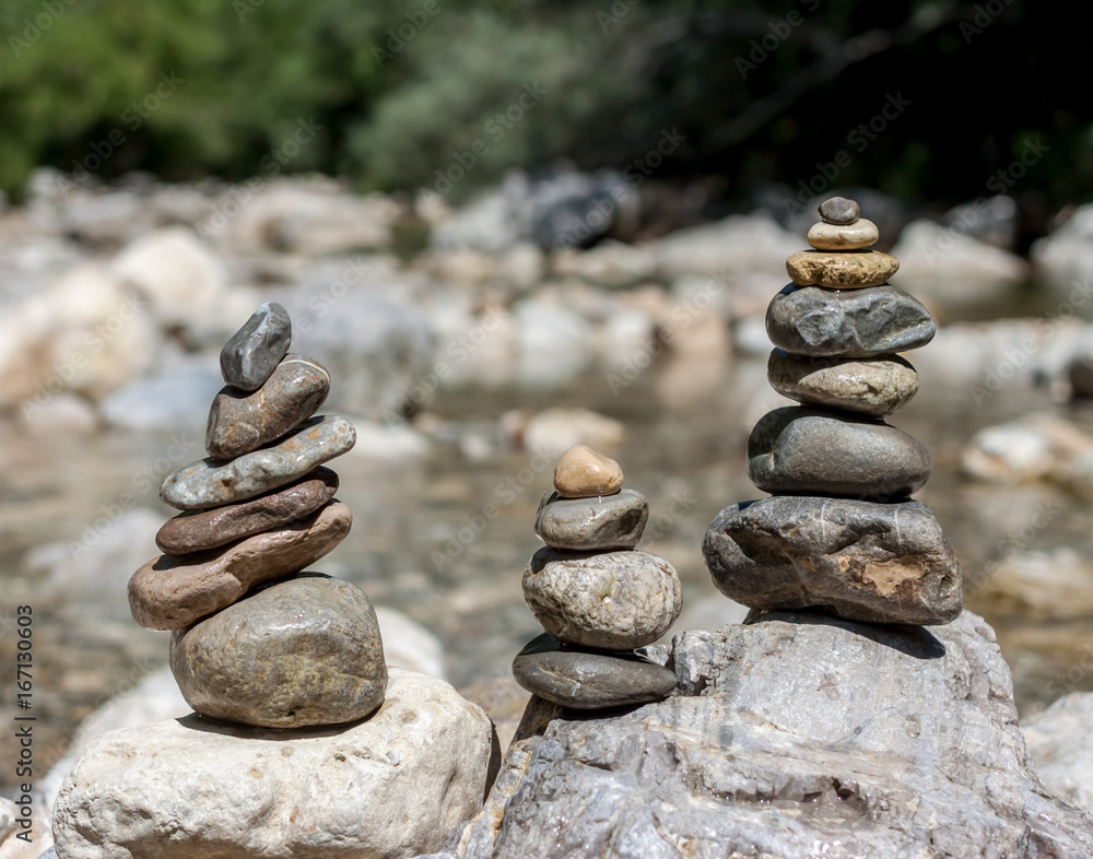 balancing stones on the mountain river balancing stones on the mountain river