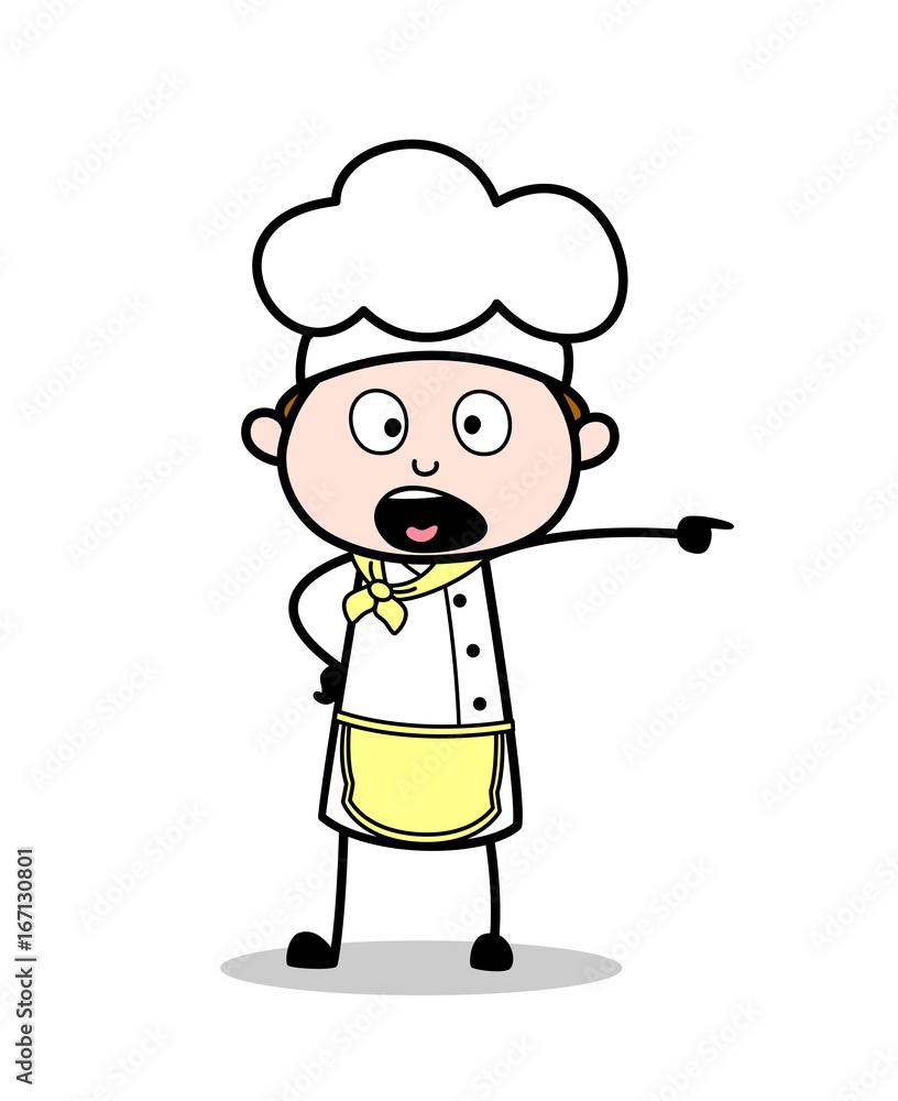 Cartoon Chef Misbehavior Vector Illustration Cartoon Chef Misbehavior Vector Illustration