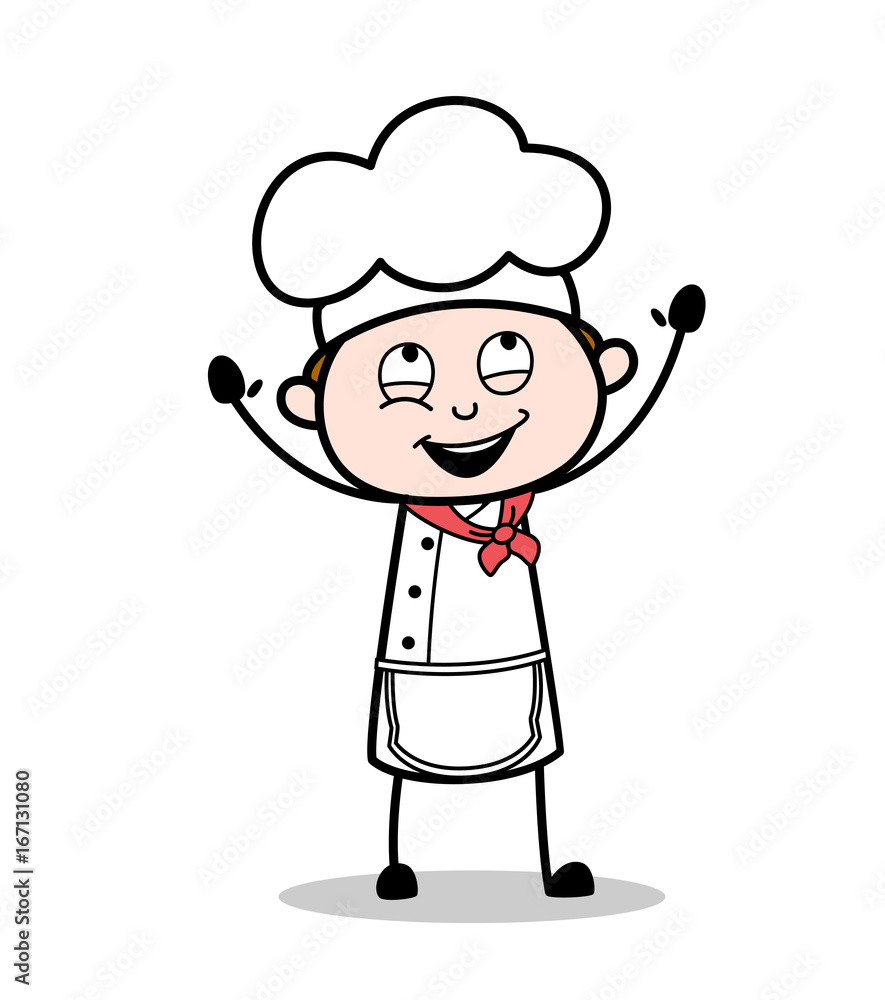 Cartoon Excited Chef Laughing Vector Illustration Cartoon Excited Chef Laughing Vector Illustration