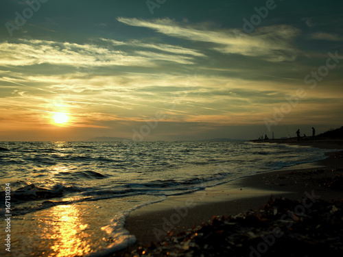 Sonnenuntergang am Meer - Toskana photo
