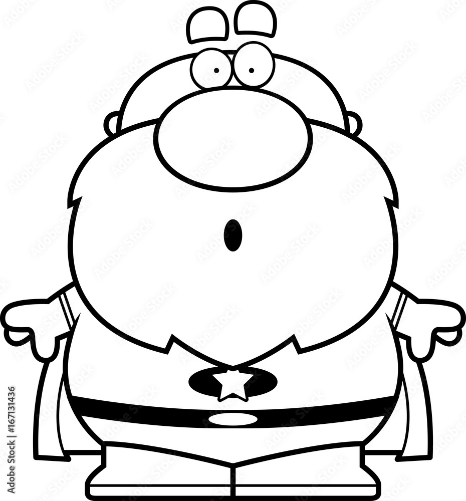 Cartoon Surprised Superhero Cartoon Surprised Superhero
