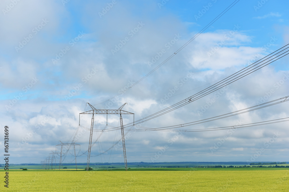 Very long wires and large power transmission poles