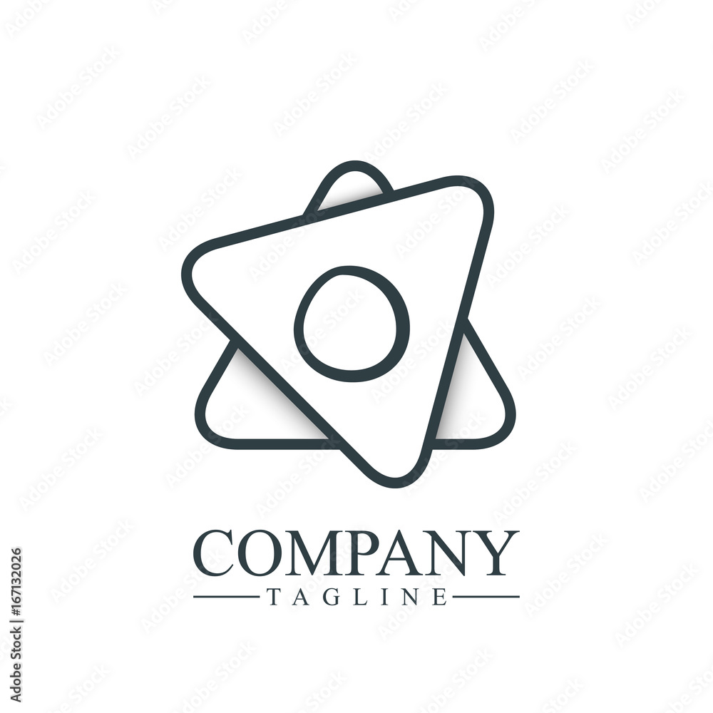 Initial Letter O Double Triangle Design Logo Initial Letter O Double Triangle Design Logo