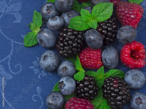 fresh berry fruit  raspberries  blueberries and blackberries