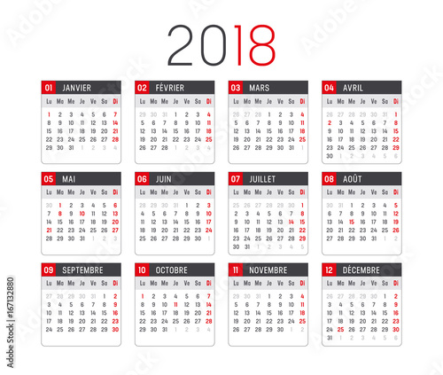 Calendrier Agenda 2018