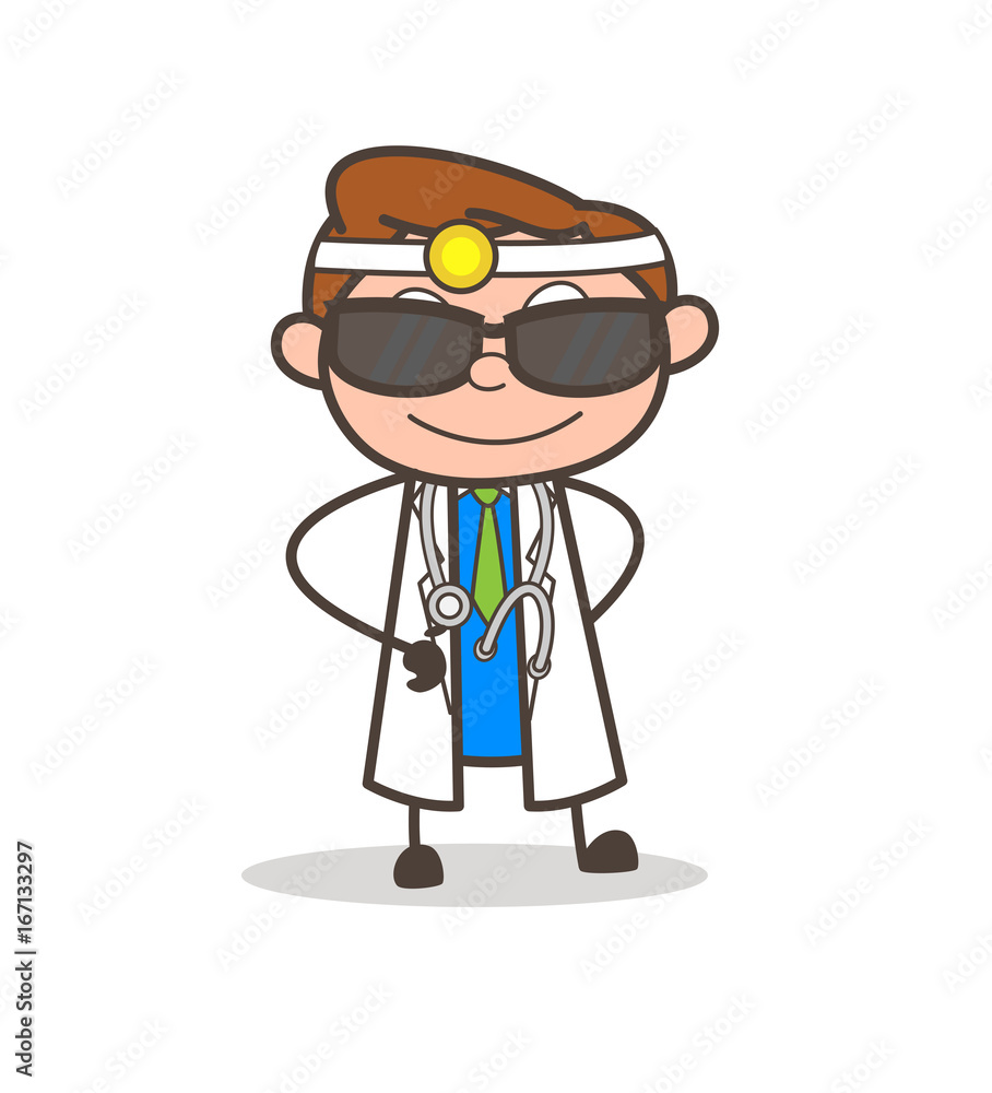 Cartoon Fashionable Doctor Vector Illustration Cartoon Fashionable Doctor Vector Illustration