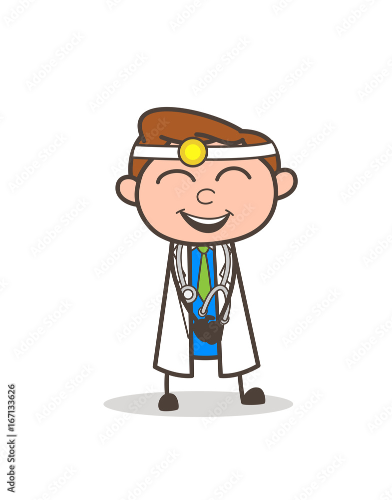 Cartoon Laughing Doctor Character Cartoon Laughing Doctor Character