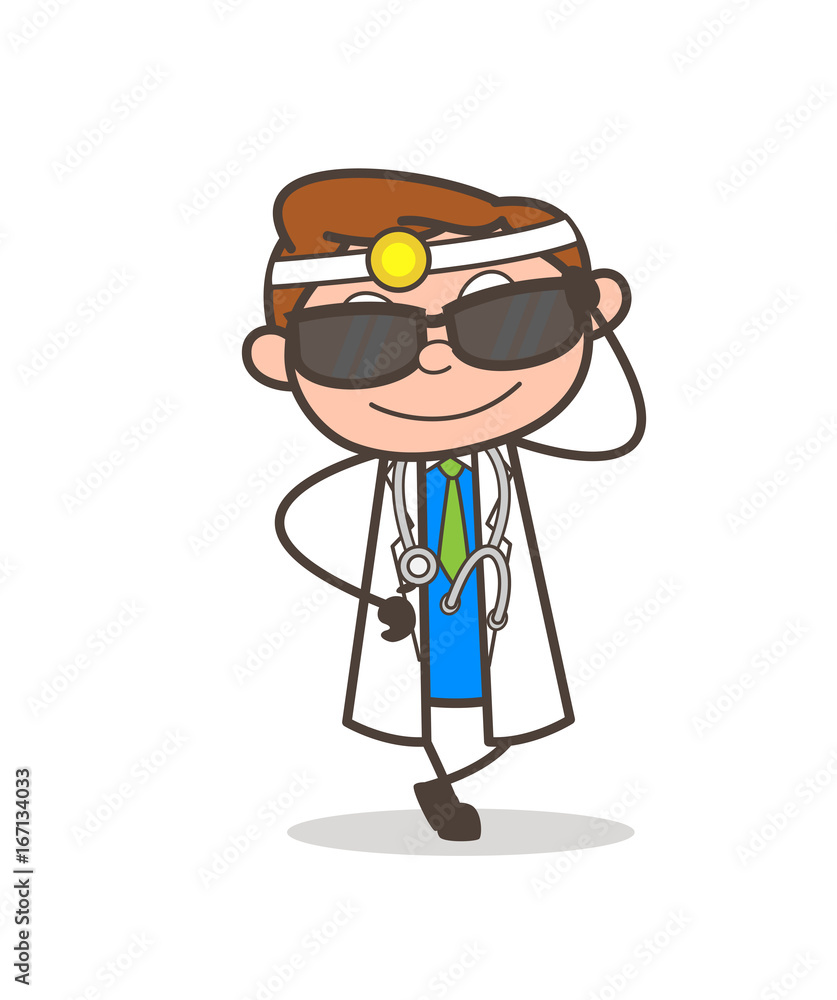 Cartoon Modern Fashionable Doctor Vector Illustration Cartoon Modern Fashionable Doctor Vector Illustration