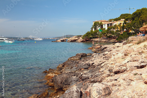 Coast in bay Cala Xinxell. Palma-de-Mallorca, Spain photo