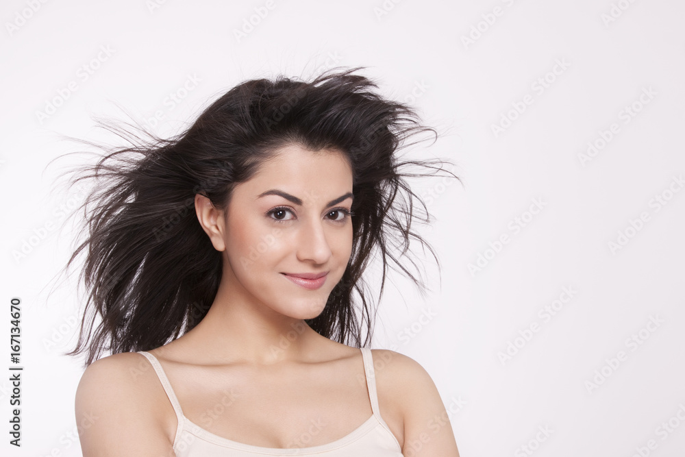 Portrait of a beautiful woman smiling Portrait of a beautiful woman smiling