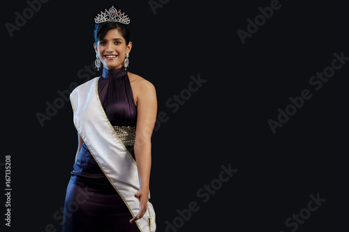 Canvas Print Portrait of a beauty pageant winner