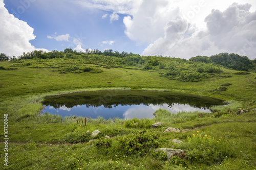Mirror Lake in Caucasus near Krasnaja Poljana