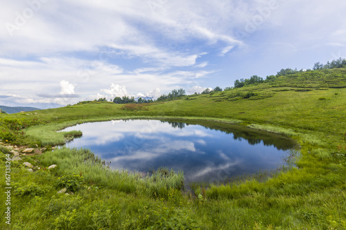Mirror Lake in Caucasus near Krasnaja Poljana