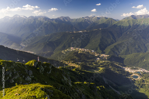 Panorama of Mountain Olympic Village Rosa Khutor