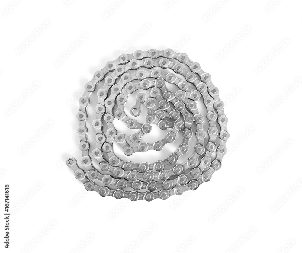 Bicycle chain on white background Bicycle chain on white background