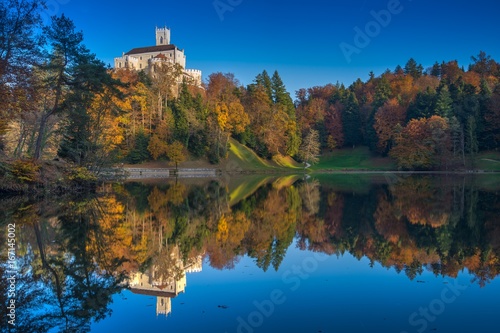 Trakoscan Castle by the lake