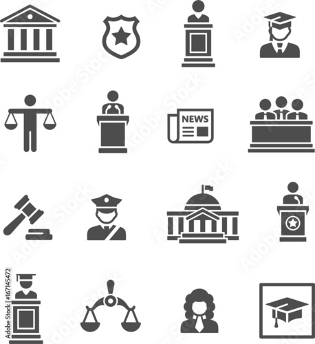 Law & Justice icon set
