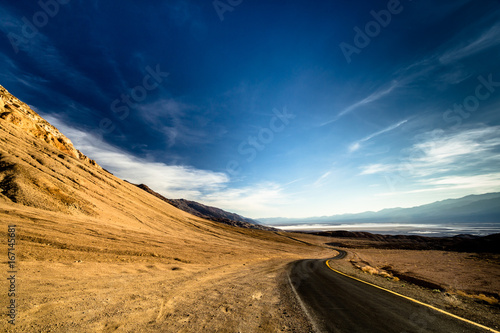 Winding road through Death Valley