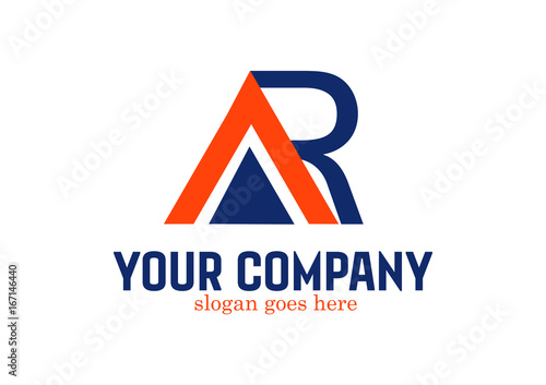 Letter AR Logo Design Vector