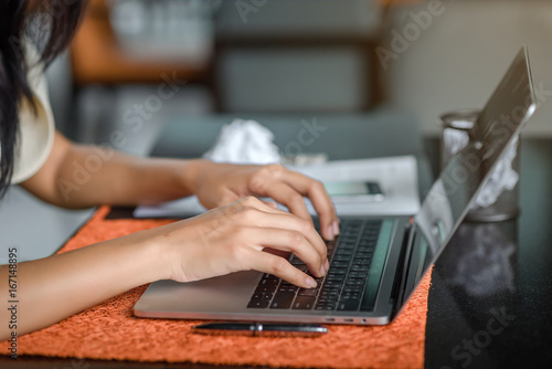 young business woman with laptop