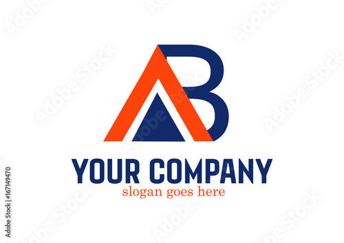 Letter AB Logo Design Vector