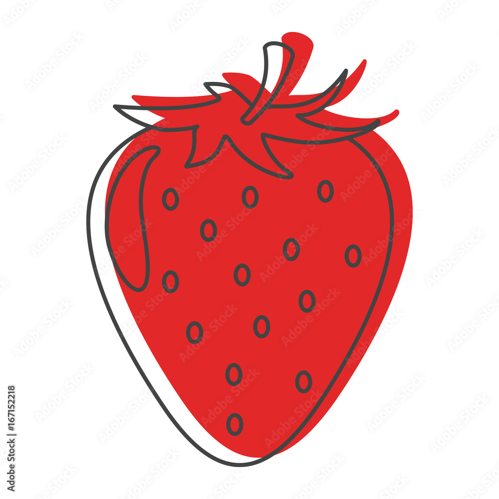 Red strawberry in doodle style icons vector illustration for design and web isolated on white background Red strawberry in doodle style icons vector illustration for design and web isolated on white background