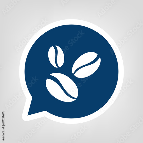 Sprechblase Kaffeebohnen