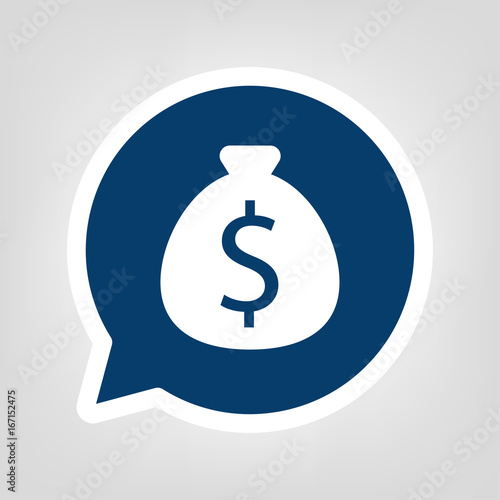 Sprechblase Geldsack $