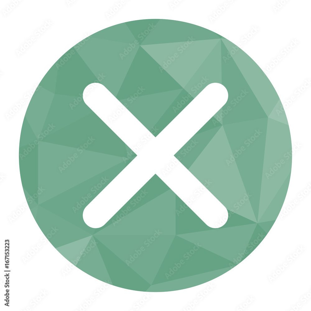 Fototapeta premium Polygon Icon Kreuz