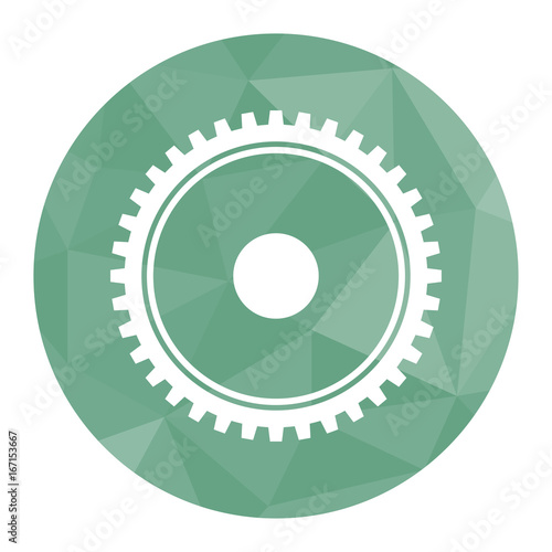Polygon Icon Zahnrad viele Zähne