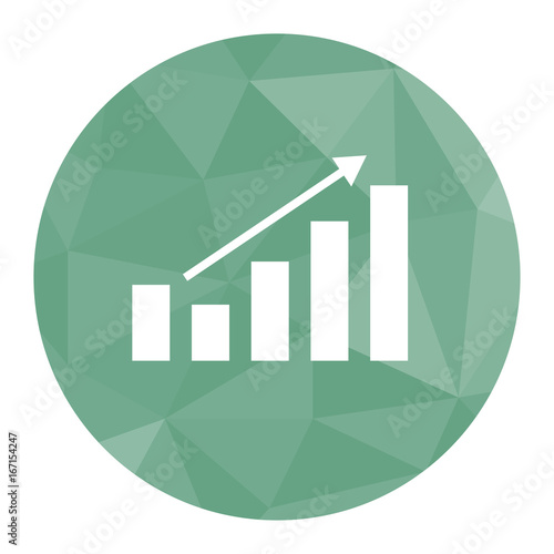 Polygon Icon Balkendiagramm Anstieg