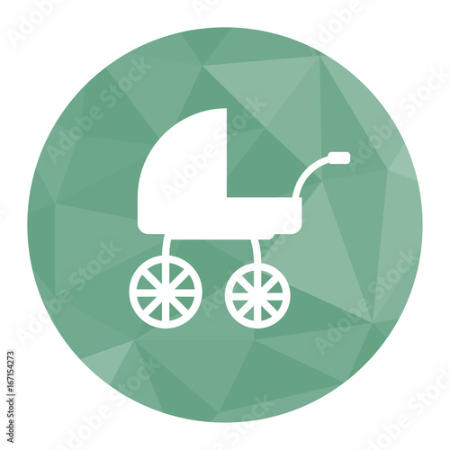 Polygon Icon Kinderwagen retro