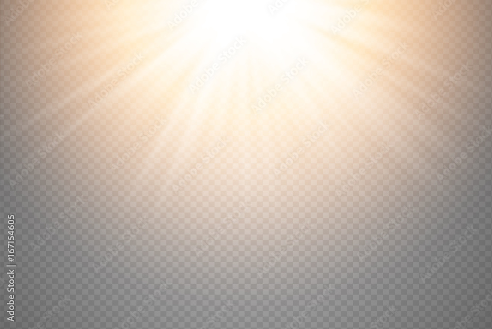 Golden glowing light burst explosion on transparent background. Vector illustration light effect decoration with ray. Bright star. Translucent shine sun, bright flare. Vibrant flash on top Golden glowing light burst explosion on transparent background. Vector illustration light effect decoration with ray. Bright star. Translucent shine sun, bright flare. Vibrant flash on top