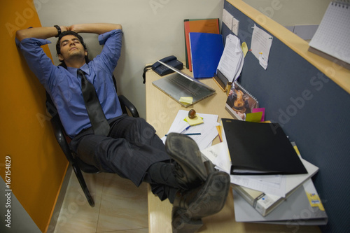 Canvas Print Relaxing in the office